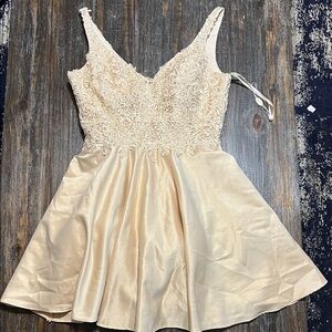 Dancing Queen Cream Embellished Gown